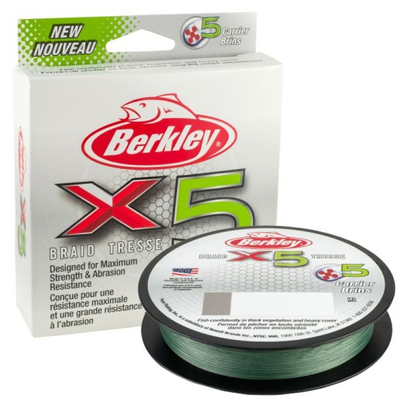 BERKLEY X5 BRAID LO-VIS GREEN 0,25MM 150M FONOTT ZSINÓROK