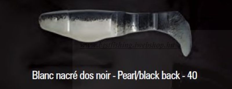 DelalanDe Miss Shad 10 cm, 2 db, szín:40, pearl black back  LÁGY MŰCSALI
