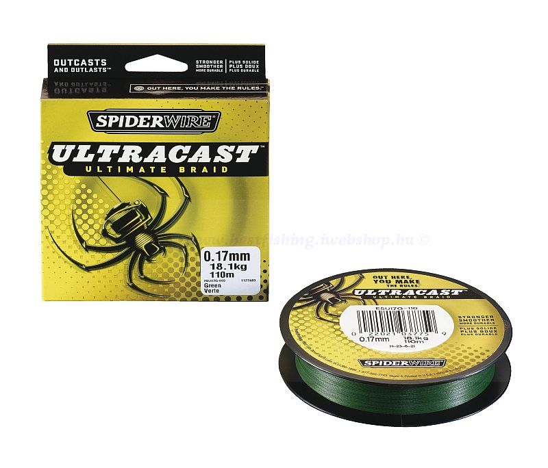 SPIDERWIRE ULTRACAST 0,17MM 1800M LO-VIS GREEN 18,1KG