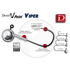 JIGHEAD  DRAGON V-POINT VIPER MÉRET: 3/0-10G JIG FEJ